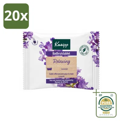 Productafbeelding van 20 Kneipp badtabletten lavendel - voorraadverpakking - 20 stuks