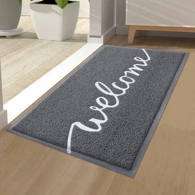 Obrázok produktu pre Uniqoos® podlahová rohož 40 x 60 cm - protišmyková a umývateľná, zachytáva nečistoty, vhodná do interiéru aj exteriéru, sivá