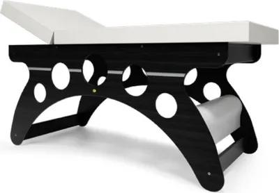 Produktbild von Casa Padrino Luxus Massageliege Schwarz / Weiß 190 x 70 x H. 77 cm - Handgefertigte Massageliege mit verstellbarer Kopfstütze - Luxus Qualität -  Italy