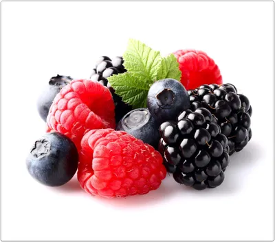 Produktbild von Spritzschutz Herdabdeckplatte Schneidebrett aus Glas Frische Beeren 1-Teilig (60x52cm)