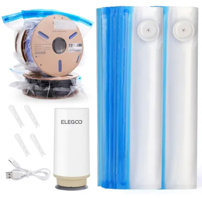 Vakuumbeutel für 3D-Filament, 20 Stück, 35x32 cm, mit Pumpe