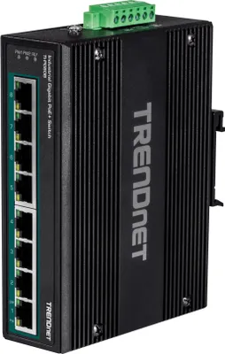 Produktbild von TRENDnet TI-PG80B 8-Port PoE+ Switch Industrial Gigabit DIN-Rail (24-56V)