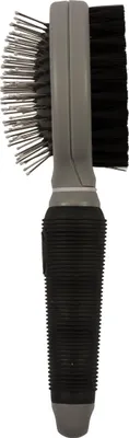 Produktbild von Duvo+ 2-In-1 Pflegebürste schwarz/grau, Größe: S
