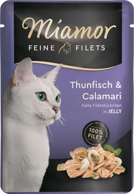Produktbild von MIAMOR Feine Filets Tuna with squid  - nassfutter für Katzen - 100g