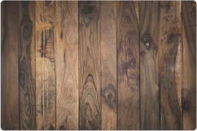 Produktbild von Küchenmatte 100x150 cm Vinylmatte Bodenmatte Dekoration -Dunkle Holz