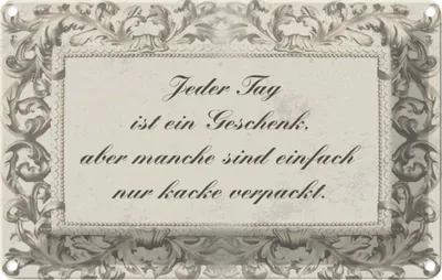 Produktbild von vianmo Blechschild 20x30 cm Jeder Tag ist ein Spruch Zitat
