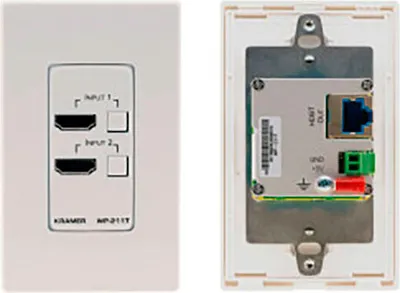 Zdjęcie produktu dla Kramer Electronics WP-211T, Biały, Aluminium, Konwencjonalny, HDMI, Status, Płytka adaptera Keystone