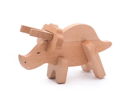 Produktbild von Bajo Dinosaurier Spielzeug Triceratops - Lernspielzeug aus Karton