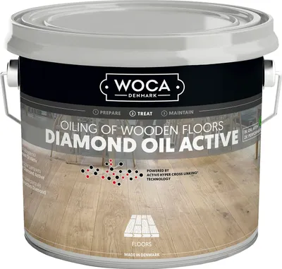 Produktbild von Woca Diamant Aktiv Öl Holzbodenöl Pflegeöl für alle Holzarten natur 2,5 Liter