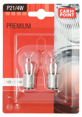 Image de Carpoint Premium Autolampen P21/4W 2 Stuks