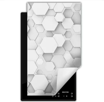 Produktbild von DarHaus Herdabdeckplatte 1 teilig 30x52 cm Anti Rutsch Matte Aufrollbar, grau 3D