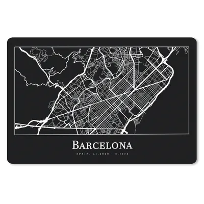 Produktbild von MuchoWow® Schreibtischunterlage Stadtplan - Barcelona - Karte 60x40 cm - XXL Mauspad - Großes Mauspad