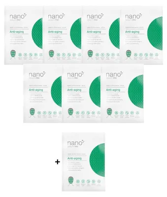 Obrázek produktu pro Výhodná sada Anti-aging nanovlákenných masek nanoBeauty 7+1