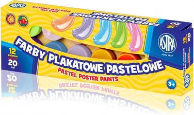 Produktbild von Plakatmalfarben Pastell 12 Farben 12 ml