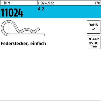 Image de Fiche à ressort DIN 11024 filD. 2 A 2 simple