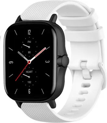 Produktbild von Strap-it Xiaomi Amazfit GTS 2 Luxus Silikonarmband (Weiß)