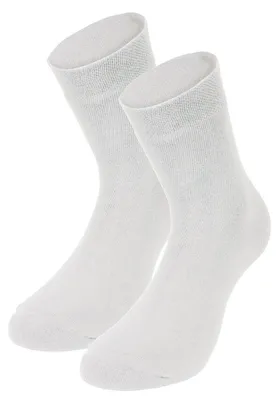 Tobeni 3 Paar Tennis- Sport- und Funktions Socken mit hohem Baumwollanteil und Elasthan Weiß