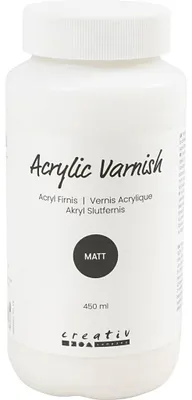 Obrázok produktu pre Umelecký akrylový lak, biely, matný transparentný, matný lesk, 500 ml