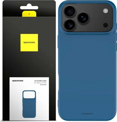 Image de Spacecase étui en silicone 3.0 pour iPhone 17 Pro bleu
