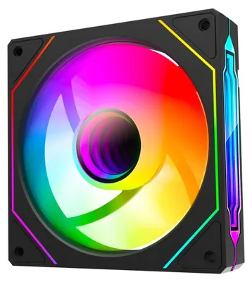 Produktbild von Rampage 7C-120S Gehäuselüfter 120 mm, ARGB, PWM, 1800 U/min, schwarz