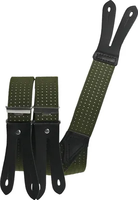 Produktbild von Hosenträger mit Knopfloch aus echten Lederpatten 11 Farben zur Wahl