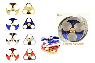 Produktbild von Finger Spinner Gold Dreieck - Größe: 6 x 6 cm