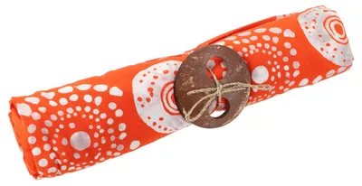Produktbild von Bali Batik Sarongkleid, Wickelrock, Sarong, Strand Tuch mit Sarongschnalle - Orange/2, Uni, Viskose, 160*100 cm, Sarongs & Tücher