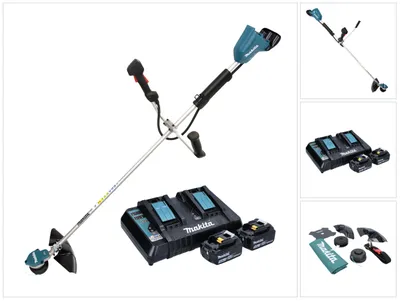 Produktbild von Makita DUR 368 APT Akku Freischneider 36 V ( 2 x 18 V ) Zweihandgriff Brushless + 2x Akku 5,0 Ah + Ladegerät