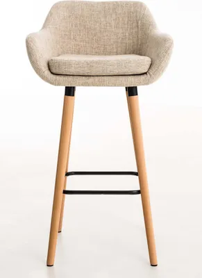 Produktbild von 2er Set Barhocker HLO-CP19 Stoff  creme