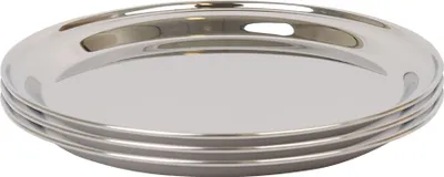 Produktbild von Argon Ta Runde Serviertabletts aus Edelstahl – 40,5 cm – 3 Stück