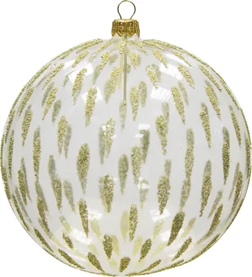 Produktbild von Weihnachtskugel mit goldenen Regentropfen