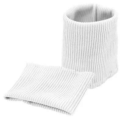 1 Paar Strick-Bündchen Set 2 Ärmelbündchen elastisch, weiß