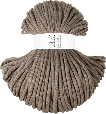 Obrázok produktu pre Taupe bavlnená pletená šnúra 8 mm 100 m LIGHT OUTLET