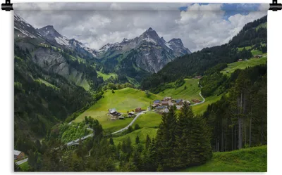 Produktbild von MuchoWow® Wandteppich Wandbehang Berge in Österreich 120x80 cm Tapisserie Dekoration Wandtuch - Wanddekorationen - Wandtücher