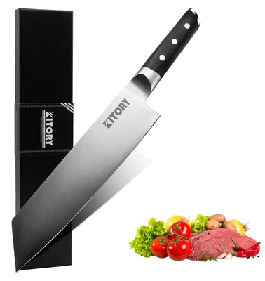 Immagine prodotto di Coltello da cucina professionale Kiritsuke, lama da 20 cm, con manico in legno