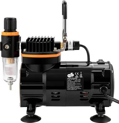 Immagine prodotto di Set di aerografi, compressore professionale, pressione regolabile, diversi accessori