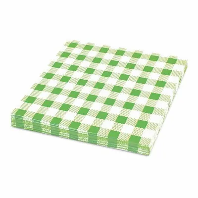 Produktbild von 2000x Servietten Prägeservietten 33 x 33cm 1-lagig KARO grün