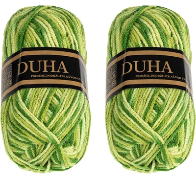 Zdjęcie produktu dla ZESTAW 2szt - Przędza DUHA - 50g / 150m - Zielona