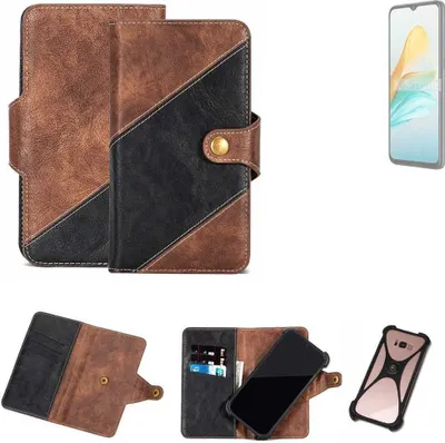 Produktbild von K-S-Trade Handyhülle Schutzhülle Bookstyle Case kompatibel mit ZTE Blade A53 Klapphülle Cover Hülle Schutztasche 1x