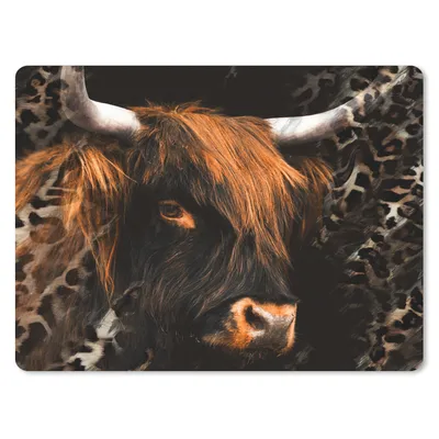 Produktbild von MuchoWow® Mauspad Mousepad Schottischer Highlander - Pelz - Pantherdruck 40x30 cm - Mousepads - Maus Mat - Pad - Mausunterlage - Anti Rutsch