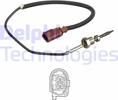 Produktbild von DELPHI TS30147 Abgastemperatursensor für VW Transporter V Bus (7HB, 7HJ, 7EB, 7EJ, 7EF, 7EG, 7HF, 7EC) 490mm