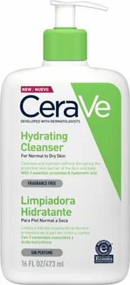 Produktbild von CeraVe 3337875597333, Unisex, trockene Haut, normale Haut, 473 ml, Feuchtigkeitsspendend, Pumpenflasche, Hyaluronsäure