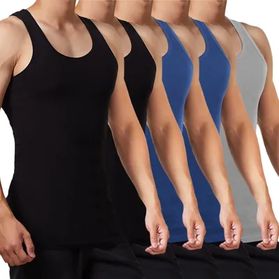 Produktbild von Unterhemd Herren 5er Pack 100% Baumwolle Feinripp Klassisch Größen S-5XL