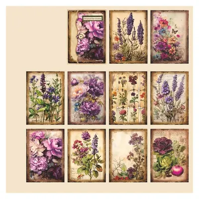Produktbild von 30 Vintage-Aufkleber für Scrapbooking