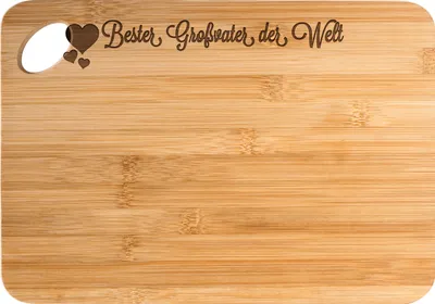 Produktbild von Mr. & Mrs. Panda Brett Großvater - Transparent - Geschenk, Kleinigkeit, Mitbringsel, vesperbrettchen, Frühstücksbrett, Großeltern, holzschneidebrett, Frühstücksbrettchen
