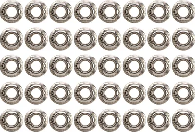 Produktbild von 40 Stück M10 x 1,25 mm Sechskant-Flanschmuttern aus Edelstahl, rostbeständig, feines Muttern-Set