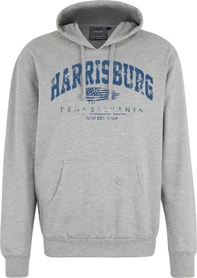 Produktbild von Übergrößen Kapuzen-Sweatshirt AHORN SPORTSWEAR Harrisburg blau Graumeliert 3XL