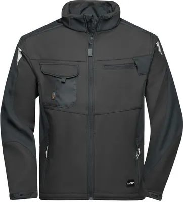 Produktbild von Workwear Softshell Jacket - STRONG - black/black, Gr. 5XL