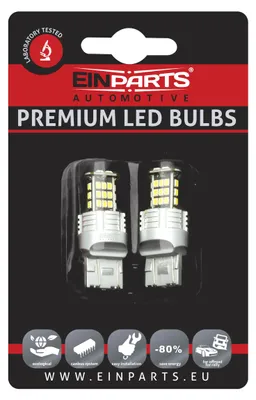 Obrázek produktu pro Einparts LED žárovky W21/5W 7443 do automobilů 10–30 V, 30 SMD LED diod