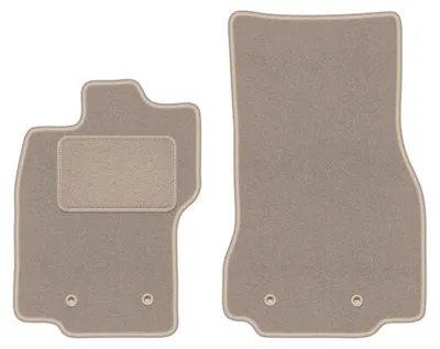Productafbeelding van Velours voormatten voor Jaguar XF I 4WD X250 2007-2015 (sedan/stationwagen) – 2-delig, beige, op maat – Wielganizator LUX